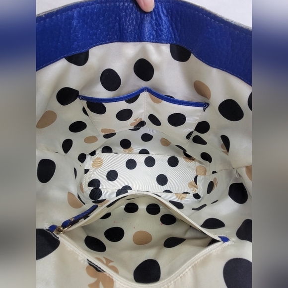 Kate Spade Blue Leather Tote Bag - Picture 10 of 14